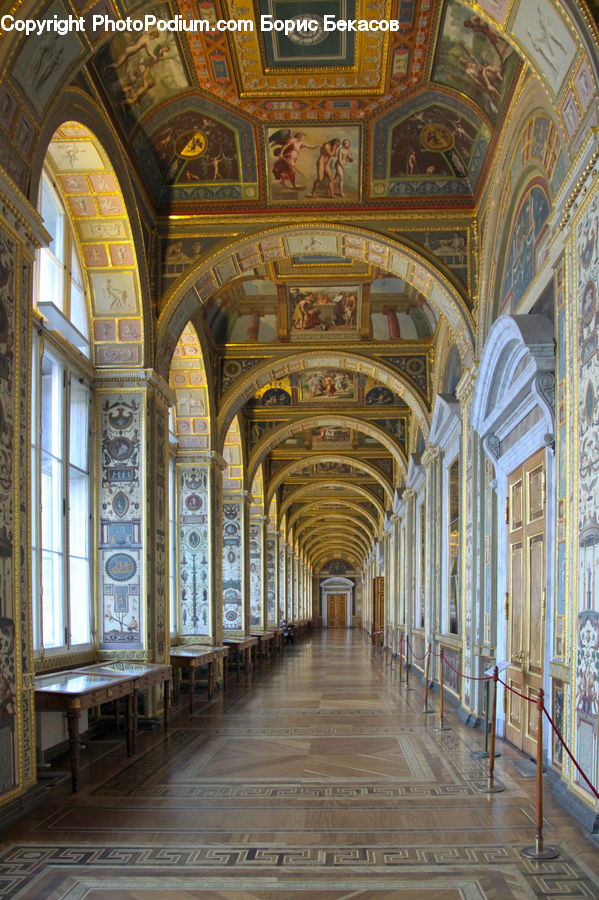 Aisle, Corridor, Column, Pillar, Architecture, Building, Church