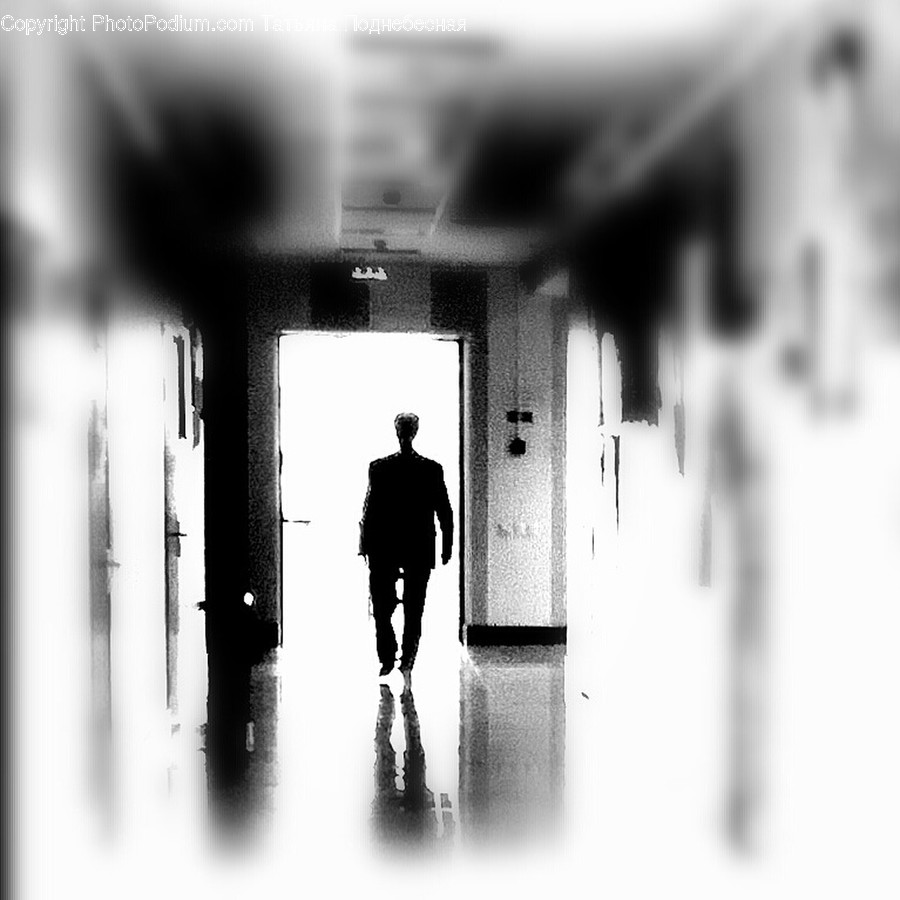 Corridor, Silhouette, Alley, Alleyway, Building
