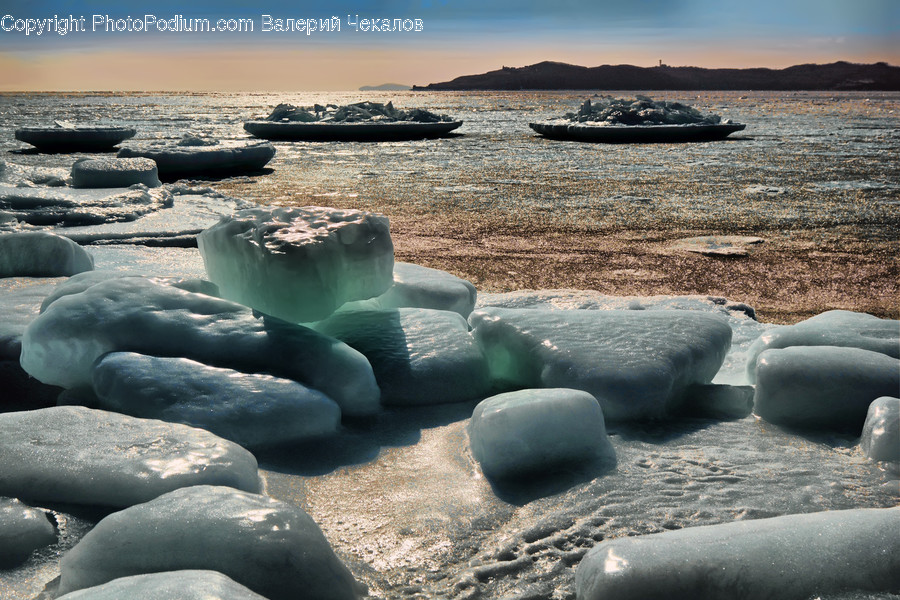 Pebble, Ice, Outdoors, Beach, Coast