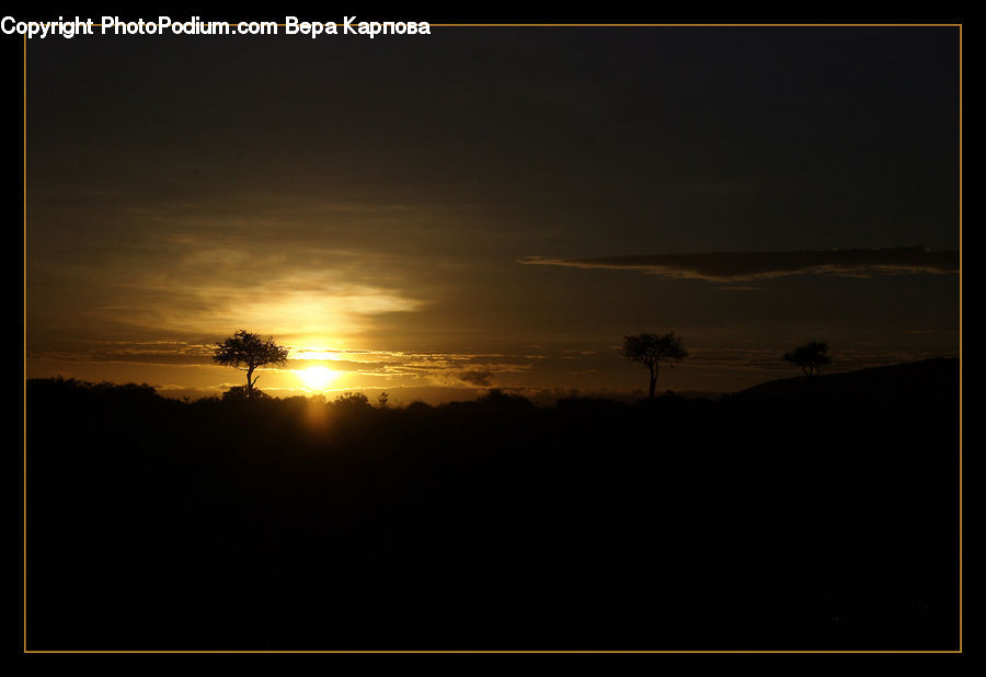 Dawn, Dusk, Red Sky, Sky, Sunrise, Sunset, Landscape