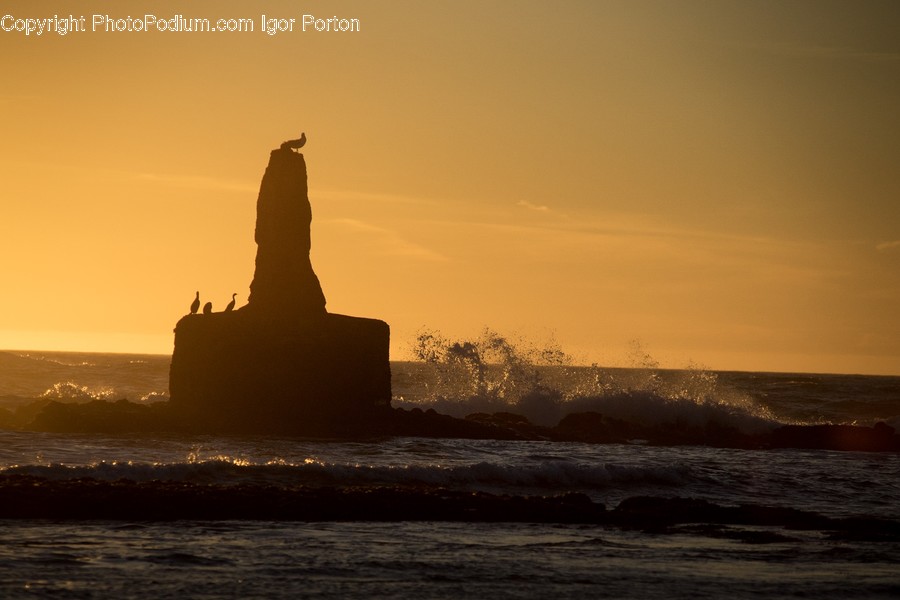 Silhouette, Art, Buddha, Worship, Dawn