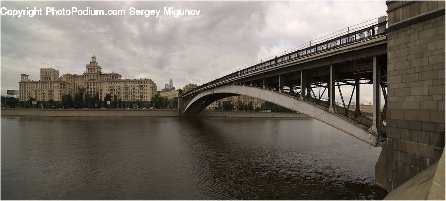 City, Downtown, Urban, Bridge, Dock, Pier, Architecture