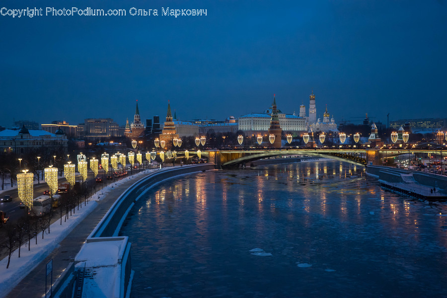 Boardwalk, Bridge, Building, City, Town