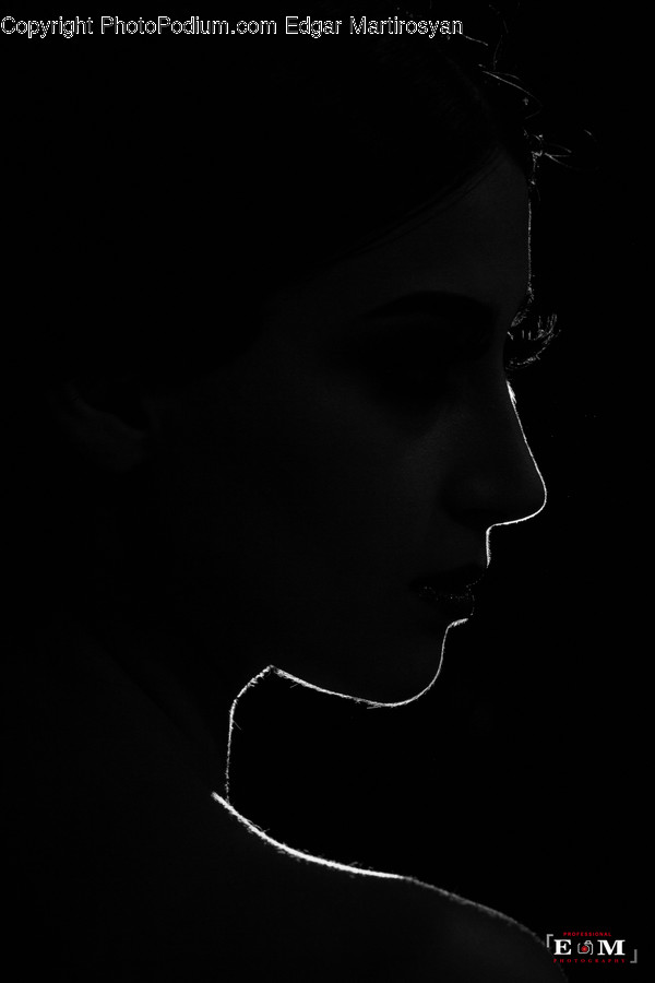 Smoke, Silhouette, Face, Human, Person