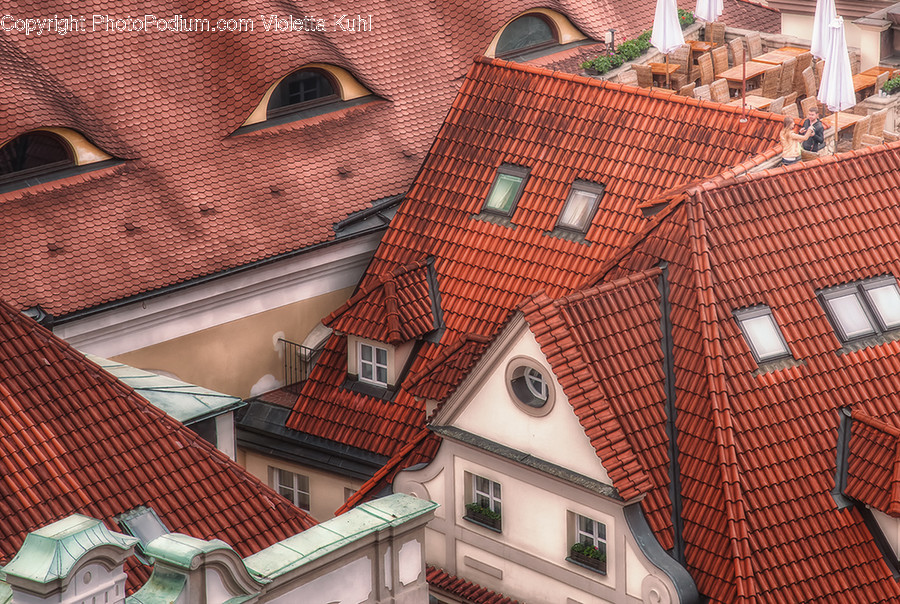 Roof, Brick, Tile Roof, Building, Balcony