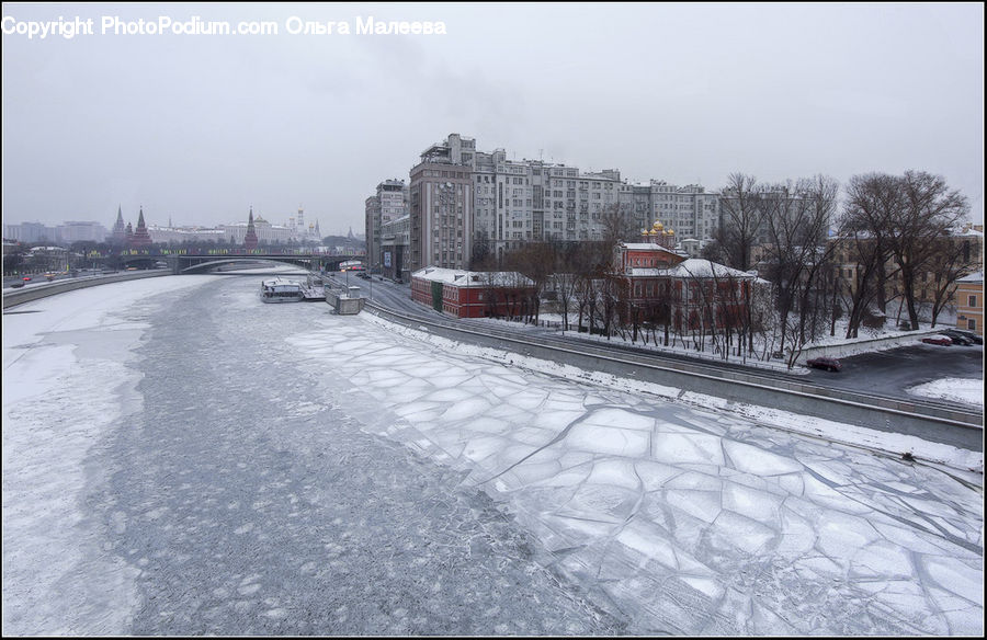 Ice, Outdoors, Snow, Rail, Streetcar, Tram, Trolley