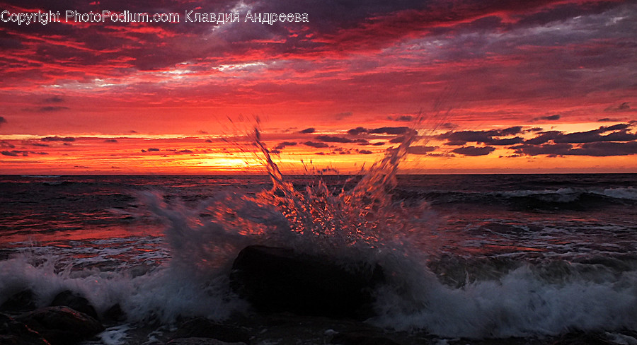 Dawn, Dusk, Nature, Outdoors, Red Sky
