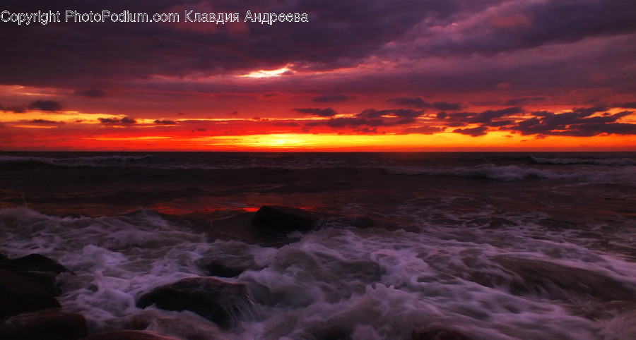 Dawn, Dusk, Nature, Outdoors, Red Sky