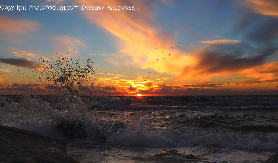 Dawn, Dusk, Nature, Outdoors, Red Sky