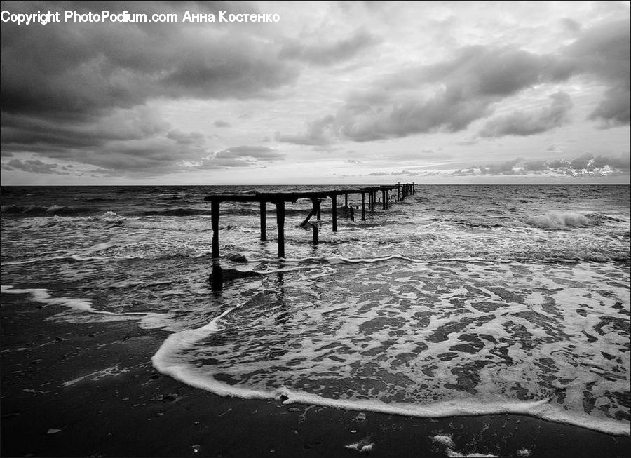 Dock, Pier, Outdoors, Sand, Soil, Sea, Water