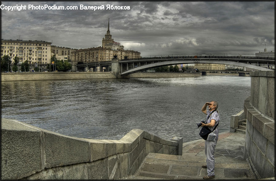 People, Person, Human, Bridge, Canal, Outdoors, River