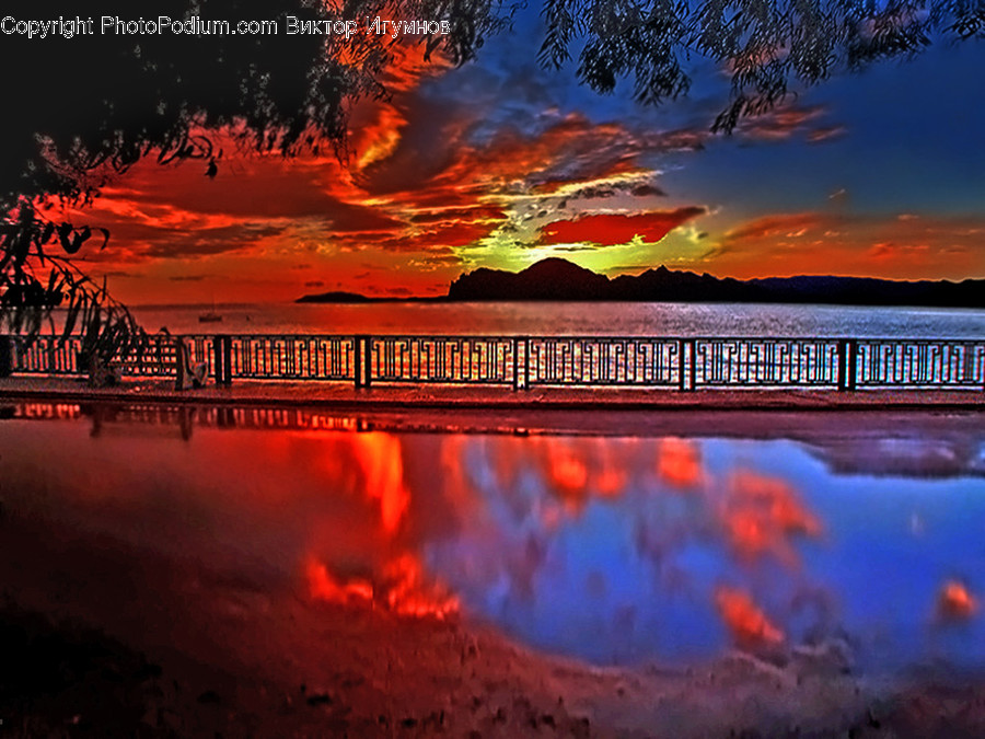 Eruption, Nature, Dawn, Dusk, Outdoors