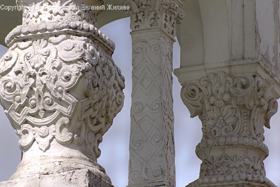 Architecture, Building, Column, Pillar, Lace