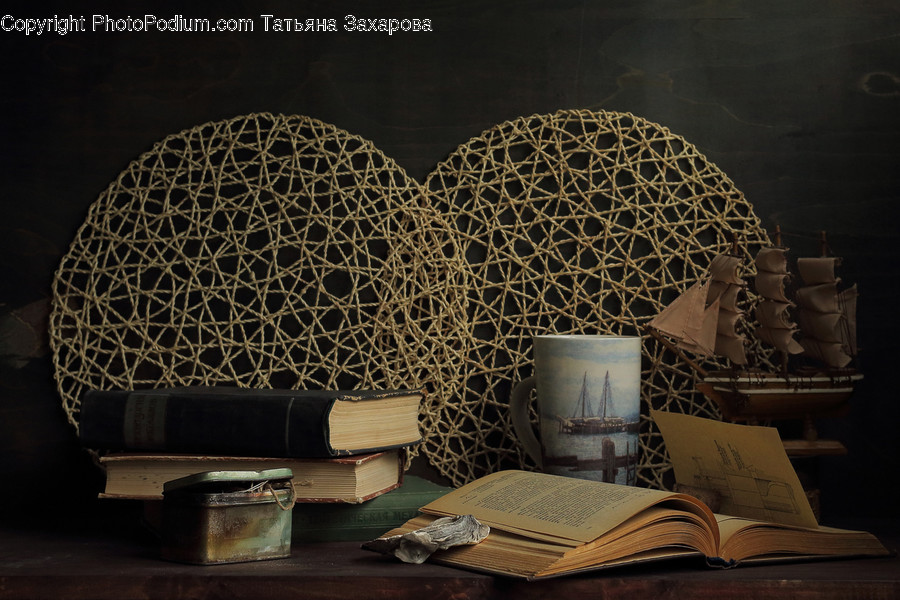 Book, Paper, Cup, Indoors, Interior Design