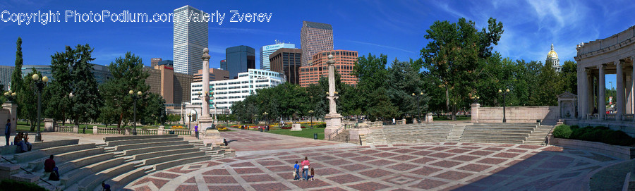 Architecture, Building, City, Downtown, Plaza