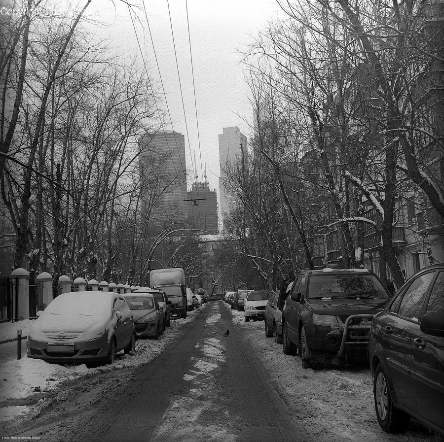 Outdoors, Snow, Parking, Parking Lot, Automobile