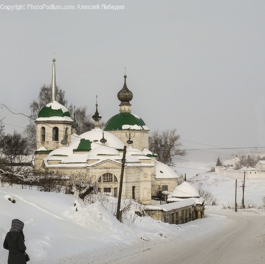 Outdoors, Snow, Architecture, Building, Church