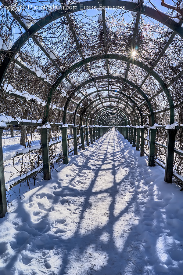 Outdoors, Snow, Patio, Pergola, Porch