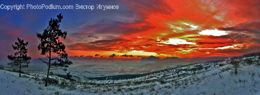 Dawn, Dusk, Nature, Outdoors, Red Sky