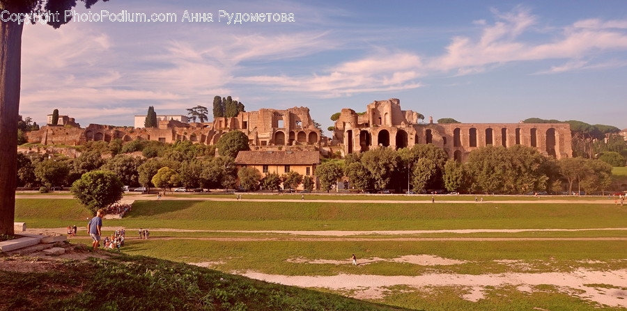 Architecture, Building, Court, Ruins, Campus