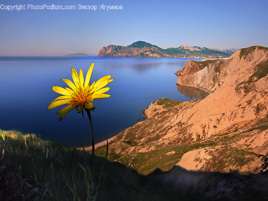 Lagoon, Lake, Outdoors, Water, Cliff