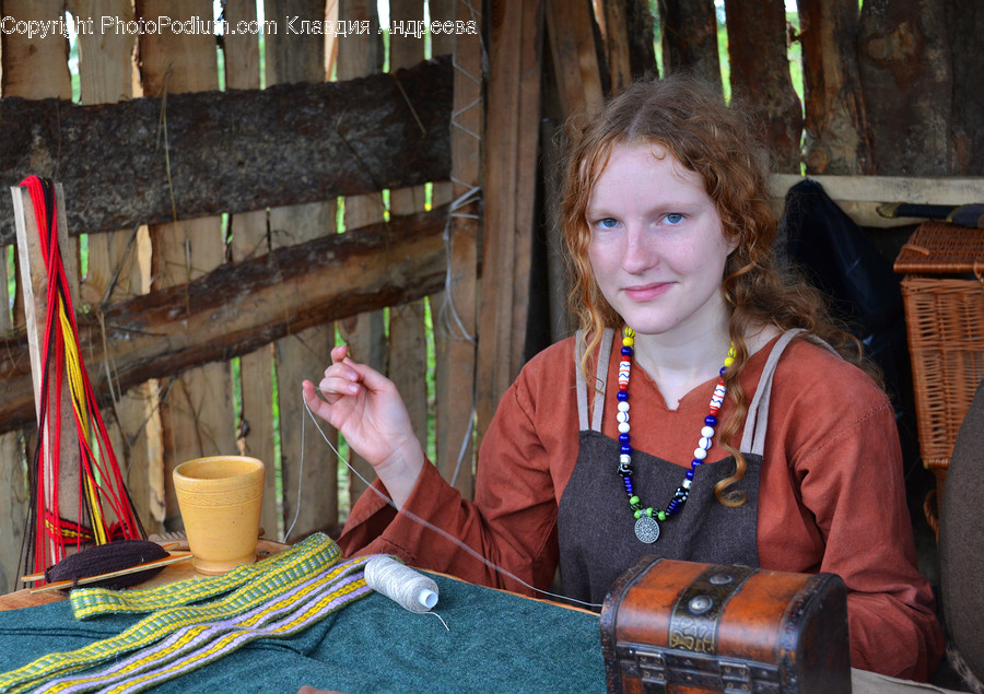 Human, People, Person, Woven, Pot