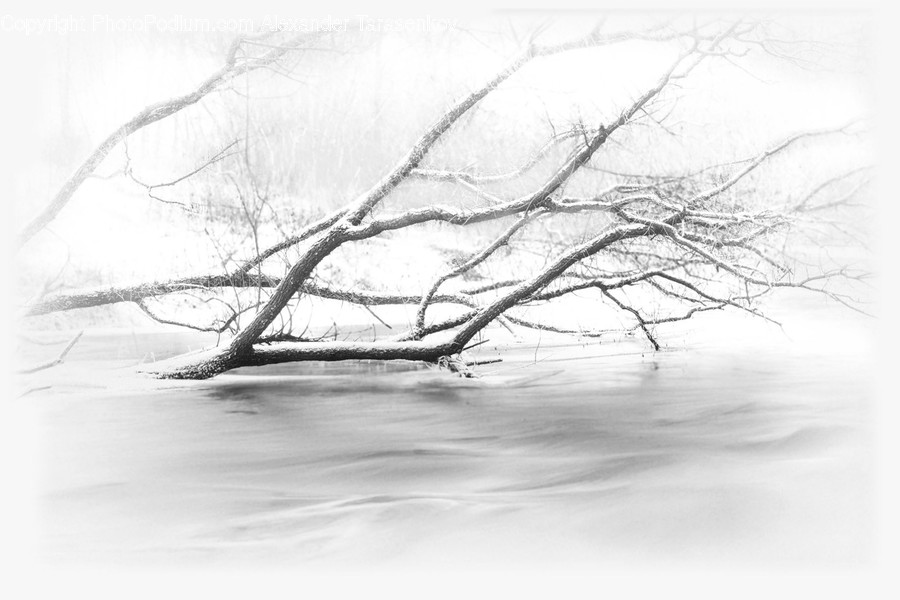 Art, Drawing, Sketch, Outdoors, Snow