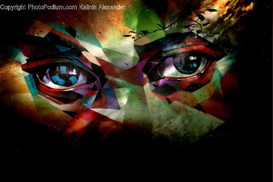 Art, Graffiti, Glasses, Head, Fractal