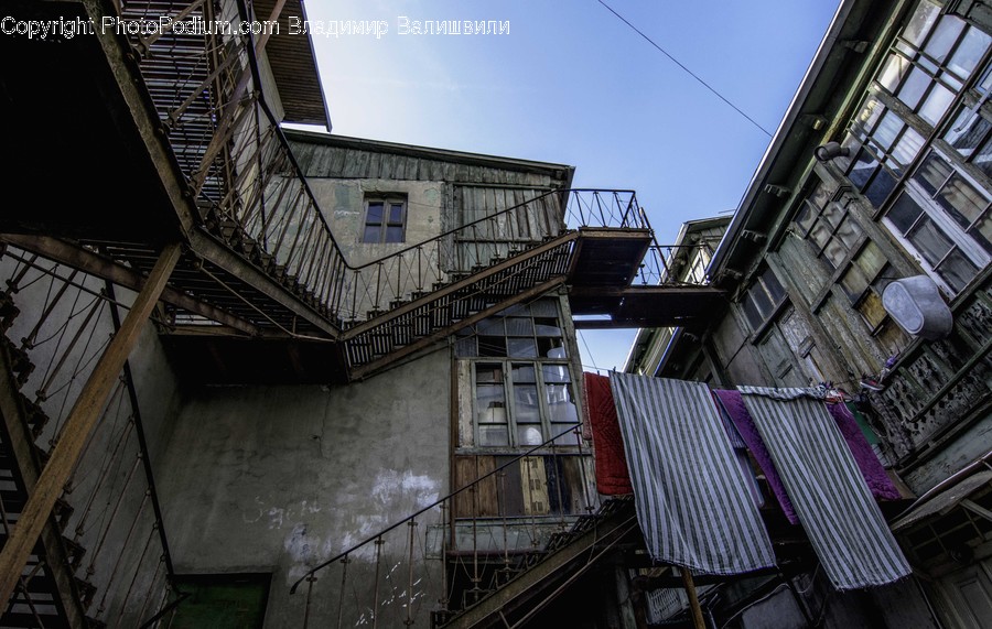 Banister, Handrail, Staircase, Building, Balcony