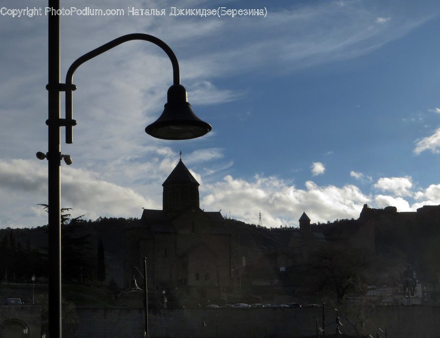 Lamp Post, Pole, Architecture, Bell Tower, Building