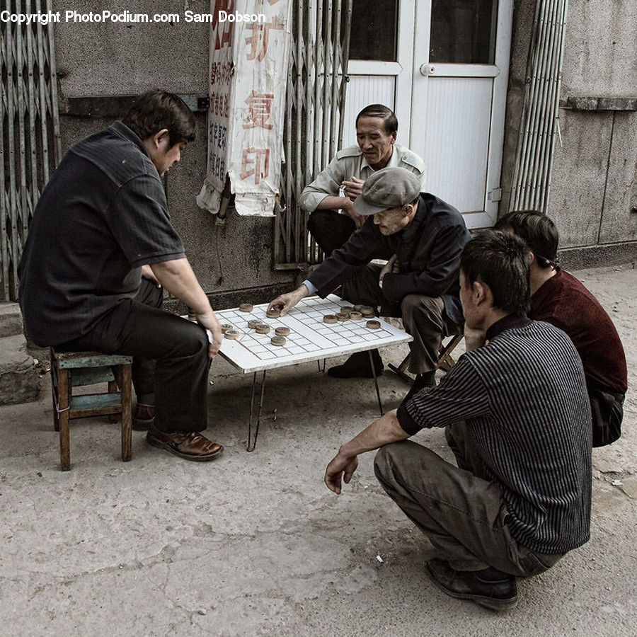 People, Person, Human, Chess, Game, Bench, Chair