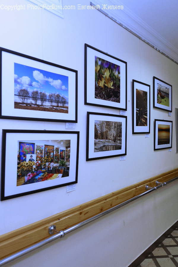 Collage, Poster, Art, Art Gallery, Railing