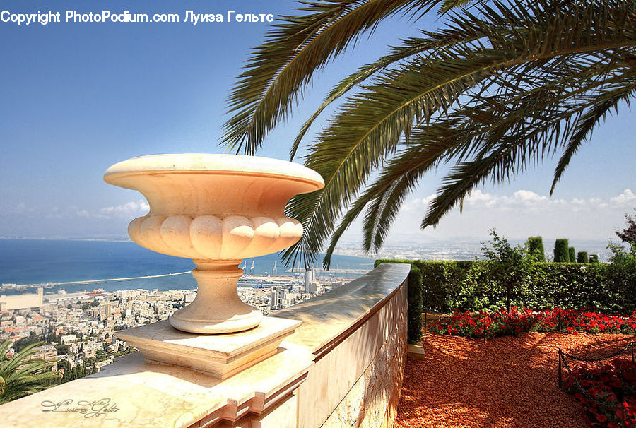 Aerial View, Glass, Goblet, Building, Downtown, Town, City