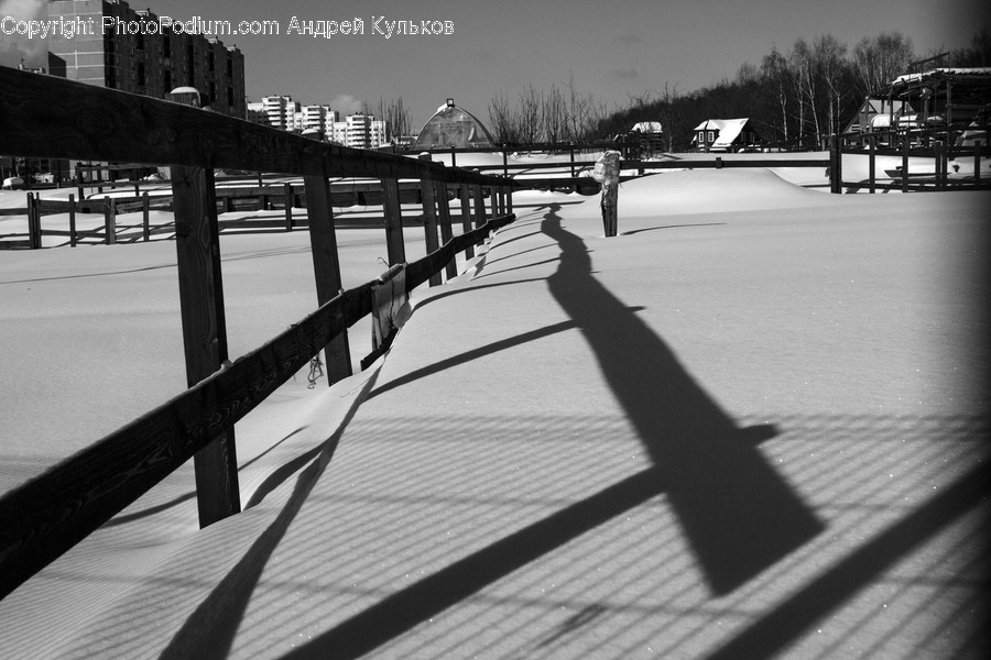 Boardwalk, Bridge, Building, Bench, Dock
