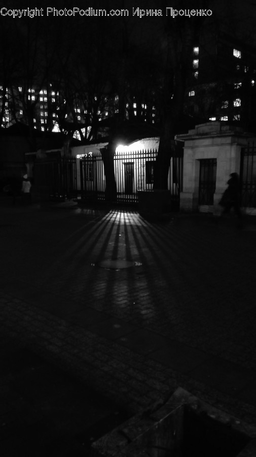Tomb, Night, Outdoors, Asphalt, Tarmac