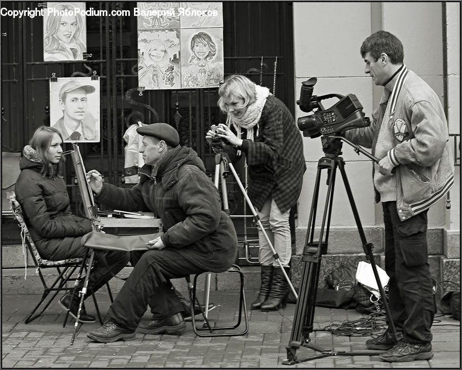 Human, People, Person, Tripod, Chair, Furniture, Performer