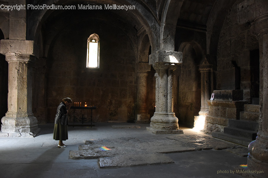 Crypt, Architecture, Building, Column, Pillar