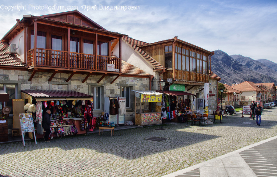 Gazebo, Shop, Boardwalk, Bridge, Building