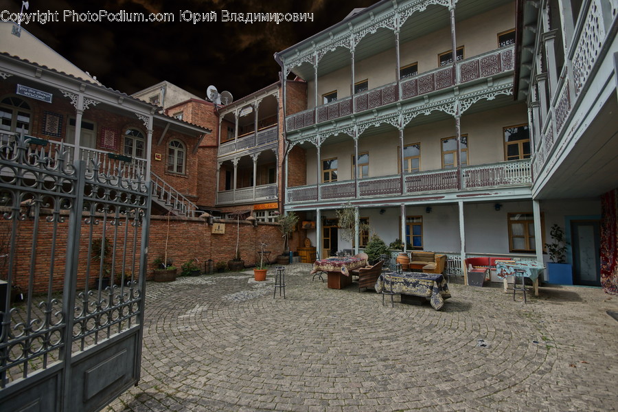 Building, Housing, Patio, Apartment Building, City
