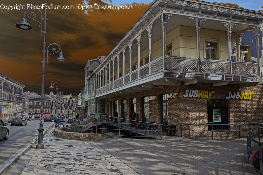 Intersection, Road, Porch, Architecture, Building