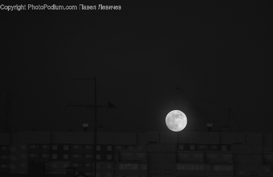 Astronomy, Full Moon, Moon, Night, Outdoors