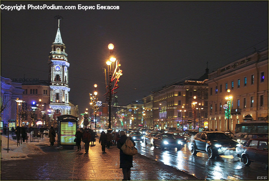 Architecture, Downtown, Plaza, Town, Town Square, Bell Tower, Clock Tower