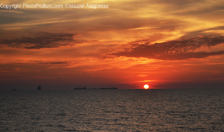 Dawn, Dusk, Nature, Outdoors, Red Sky