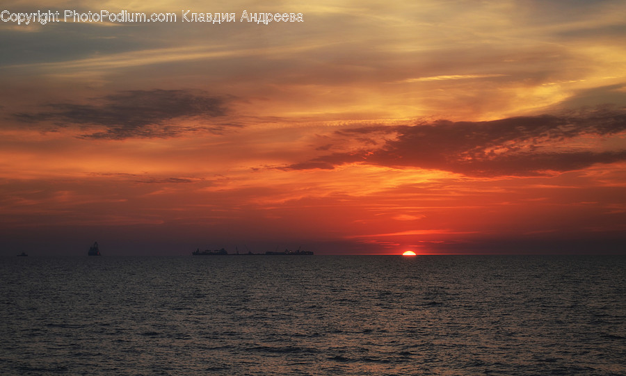 Dawn, Dusk, Nature, Outdoors, Red Sky