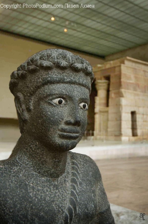 Ancient Egypt, Bust, Face, Human, Person