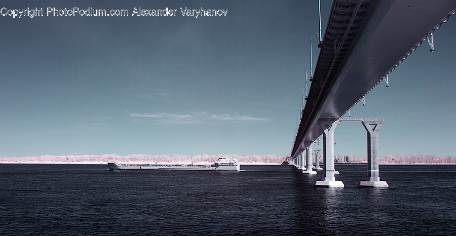 Bridge, Building, Waterfront, Dock, Pier