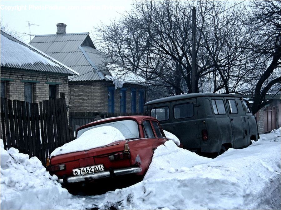 Ice, Outdoors, Snow, Car, Van, Suv, Vehicle