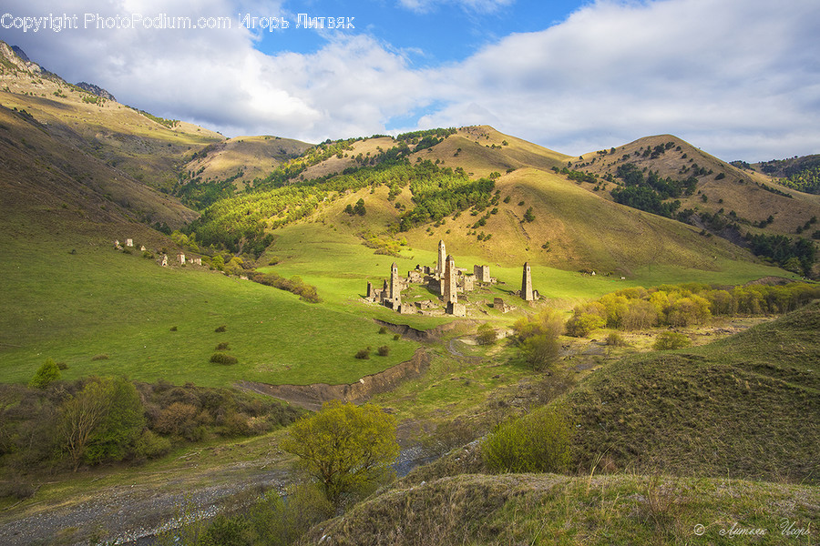 Field, Grassland, Outdoors, Countryside, Hill