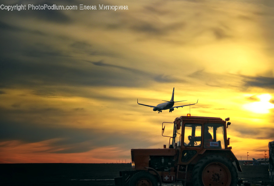 Aircraft, Airplane, Transportation, Tractor, Vehicle