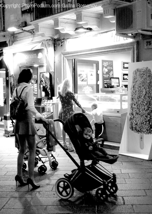 Human, People, Person, Stroller, Air Conditioner